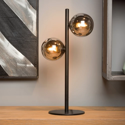 Lucide TYCHO - Tafellamp - 2xG9 - Zwart - sfeer 1